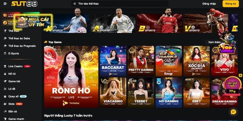 Sut88 - Một trong những top nhà cái uy tín tặng tiền nhiều nhất