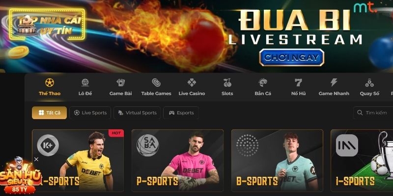 Giao diện nền tảng Debet hiện đại và dễ thao tác