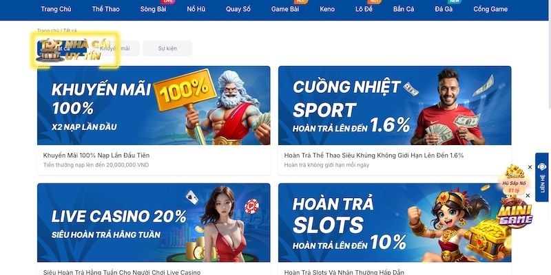 Vua88 - Nhà cái nhiều khuyến mãi khủng nhất